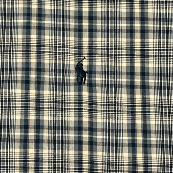 Ralph Lauren Blake Mens XXL‎ Plaid L/S Button Down Shirt Blue White Lightweigt - Picture 5 of 7